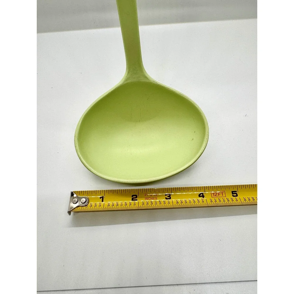 Vintage Melamine Lime Green Soup Ladle Retro MCM Serving Spoon 12.5 Inch 9014